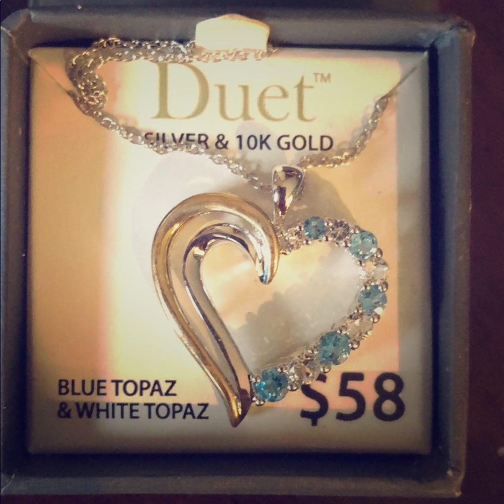 Silver & 10k gold necklace